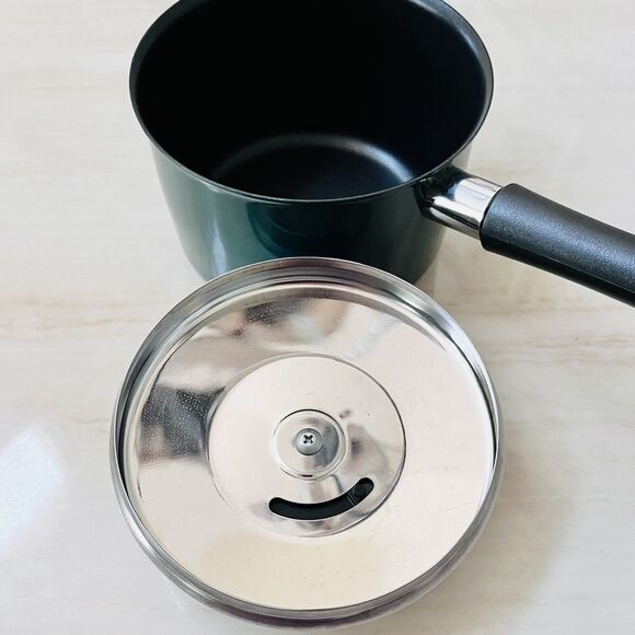 Nordic Ware USA 1.5 QT Non-stick Saucepan Dark Green with Lid - Picture 4 of 11